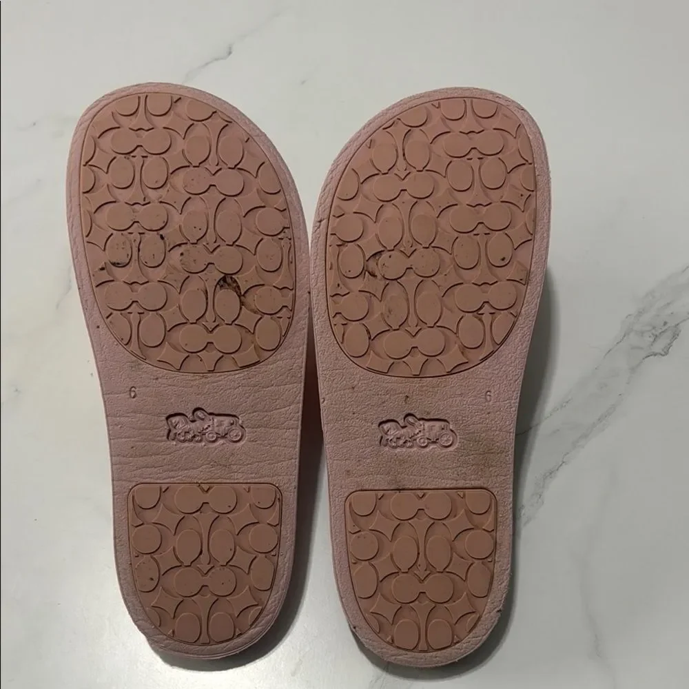 Coach Pink Slide Sandals